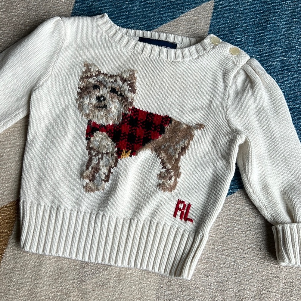 Ralph Lauren 12 month sweater with dog